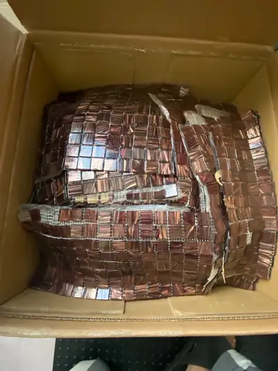 Brown backsplash never use in box weighs approximately 75 lbs, View more