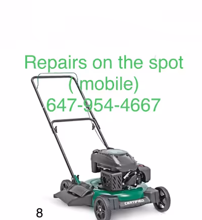 Hi if your lawnmower is not starting or any other problems I can re pair it at your place for $80 ca...