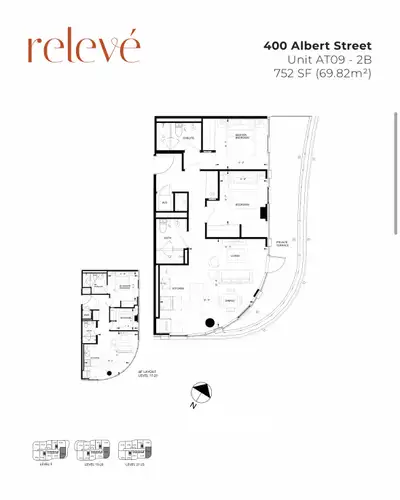 2 Bed 2 Bath with large Balcony