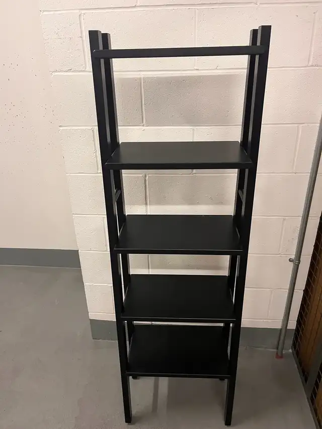 Excellent Condition - IKEA VILTO Shelving Unit (Black, Solid Woo