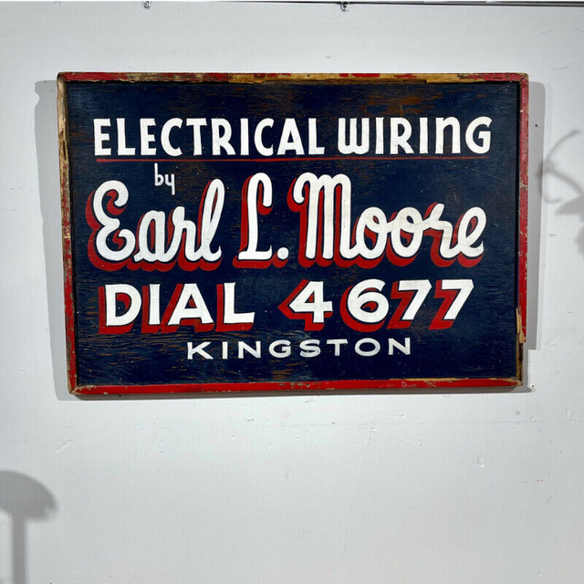 Vintage Hand Painted Trade Sign in Arts & Collectibles in Napanee - Image 2