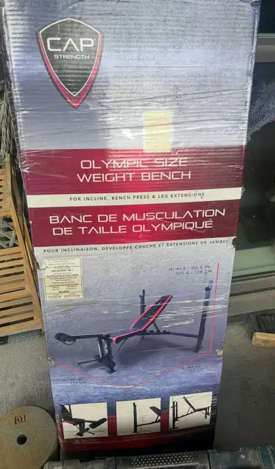 Selling a bench press/leg extension. Brand new in box has not been used. Pick up only.