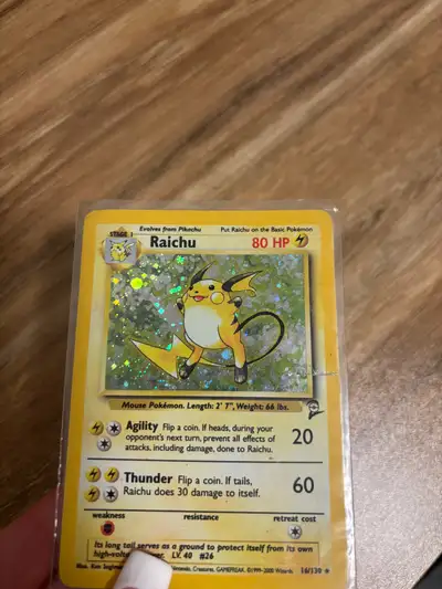 1999 Raichu Pokémon Hologram, View more