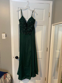 Emerald green Jules&Cleo corset back  prom dress 