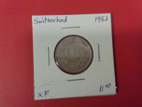 1952 Switzerland 1 Fr  coin