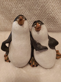 New! "Percy & Prissy" Heavy Resin Christmas Penguin Decoration