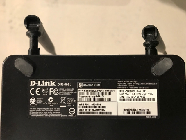 D Link wireless 300 wifi router DIR 605 L in Networking in St. Catharines - Image 3