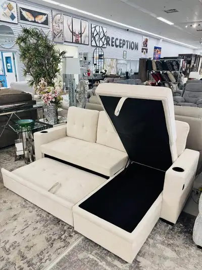 Convertible Sofa Bed with Storage, View more