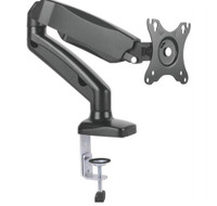 (NEW) Single Adjustable Gas Spring PC Monitor Mount (13- 27")