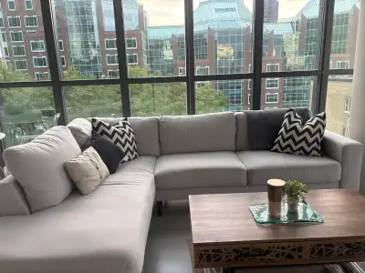 Structube Left-Facing Sectional Fabric Sofa Sectional Sofa, View more