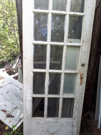 Antique solid french door