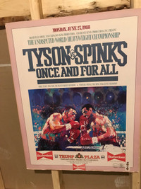 1988 original Mike Tyson vs Michael Spinks poster 