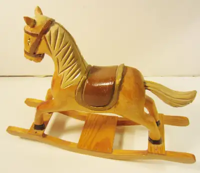 (JJD-199) Miniature Wooden Rocking Horse, View more