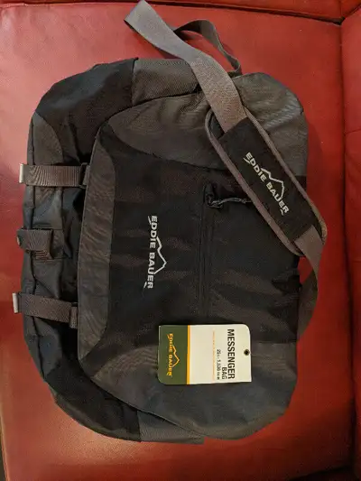 Lightly used Eddie Bauer laptop messenger bag - $40 - Capacity 25L - Dimensions: 12"H x 16"W x 8"D -...