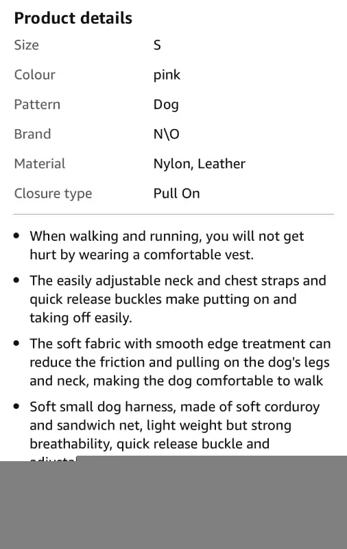 Pink Breathable Small Pet Harness (Read Description) in Accessories in St. Catharines - Image 6