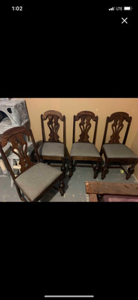 1940”s dinning room table and chairs