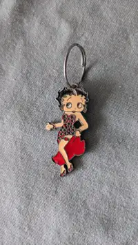 Betty Boop Enameled Keyring or Purse/Zipper Charm