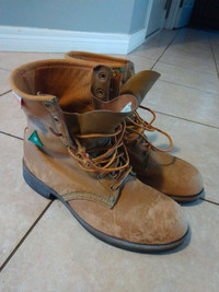 Steel Toe Work Boots Mens Size 10 Leather Safety Shoes
