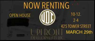We are pleased to announce we will be holding another open house Saturday March 29th at 425 Tower St...