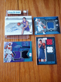 Basketball insert Auto Jersey material lot Walton Magloire davis