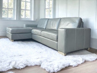 Top Grain Modern Leather Sectional