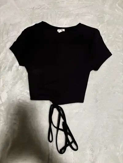 Garage black Cropped tie top - XS, View more