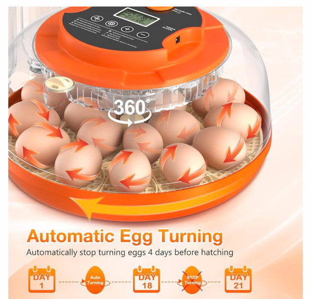 Nosju Egg Incubator with Automatic Egg Turning & Humidity Contro in Accessories in City of Toronto - Image 2