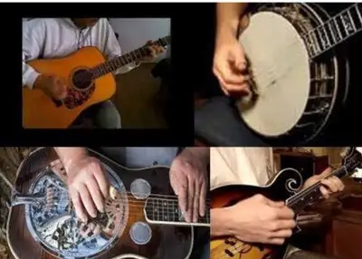 Learn Banjo, Bluegrass Guitar, Mandolin, View more