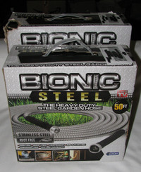 Bionic Steel Hose w/Sprayer 2 Lot 75Ft & 50Ft (125Ft) Brand New