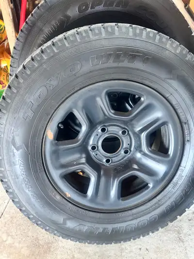 Toyo Open Country W/T Winter Tires on Steel Rims – LT245/75R17 | $400 Set of 4 winter tires mounted...