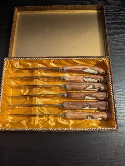 vintage Solingen steak knives, View more