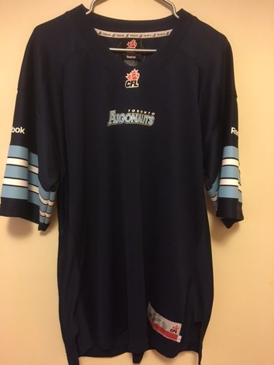 NEW VINTAGE 2013 TORONTO ARGO JERSEY CFL REEBOK-- available still size Large has been in storage in...