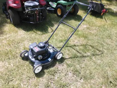  gas push lawn mower walk behind side discharge , View more
