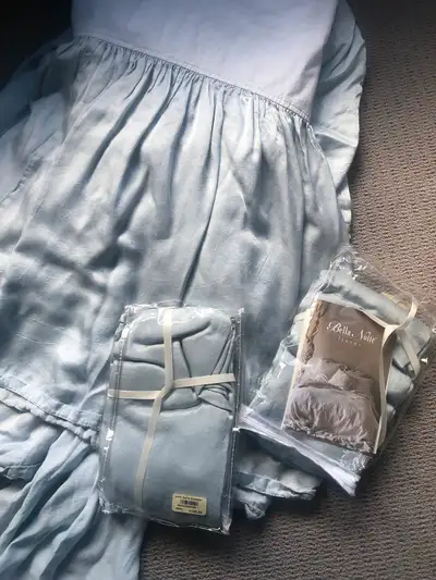 Bella Notte Linens king skirt and pillow cases, View more