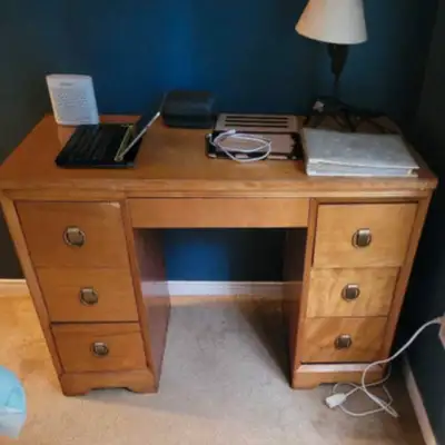 Desk - solid oak wood, View more