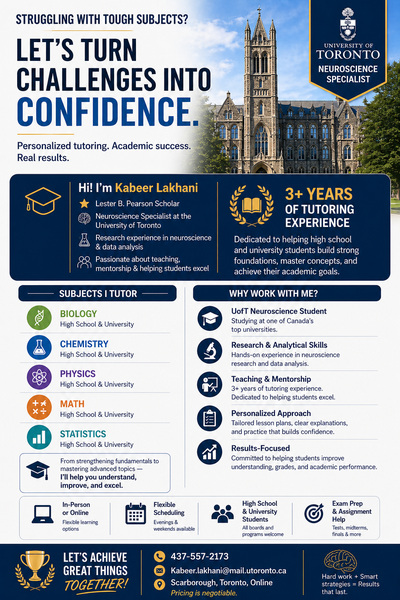 Expert Math & Science Tutor | High School & University, View more