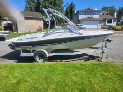 19ft. 220hp Comes with boat trailer Has cover too *cracked block*