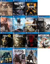 PS4 FPS Games (prices listed in description)