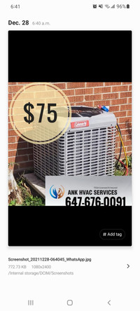 $75 GAS/AC/HVAC TECHNICIAN/WATER HEATER/FURNACE. 6476760091