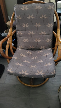 Bamboo Swivel Rocker Chair