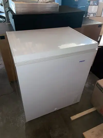 Half sized freezer. Works well. No issues.