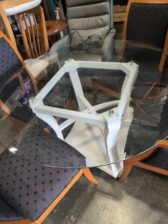 GLASS TOP TABLE 4 AMAZING CHAIRS62863734211715124