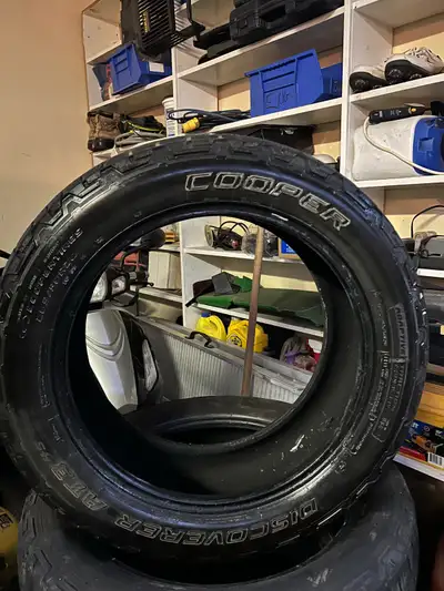 I'm selling a set of used Cooper Discoverer A/T3 4s tires, size 265/50R20, perfect for all-season pe...