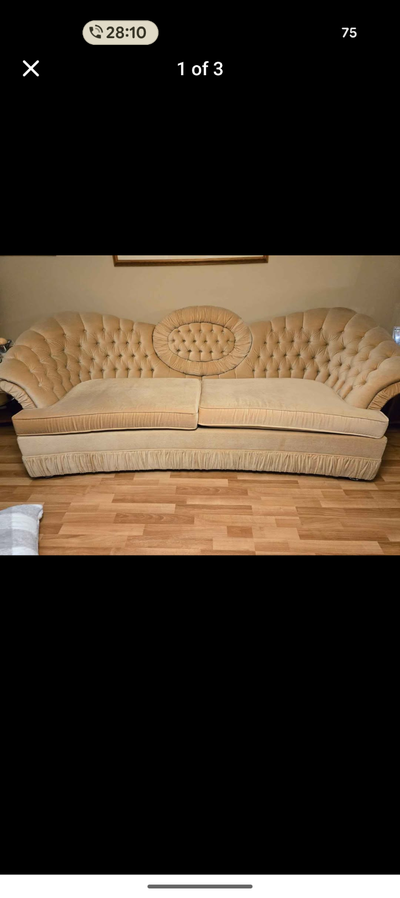 Vintage couch and chair, View more