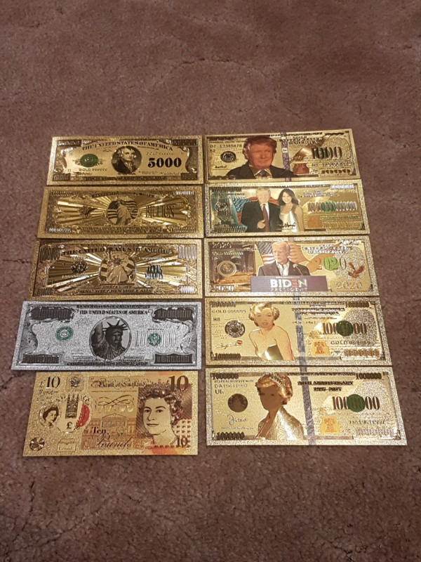 COLLECTIBLE CELEBRITY CURRENCY. TRUMP,  BIDEN, MARILYN MONROE in Arts & Collectibles in Mississauga / Peel Region