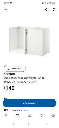 2 IKEA Kitchen Cabinet FRAME in BOX