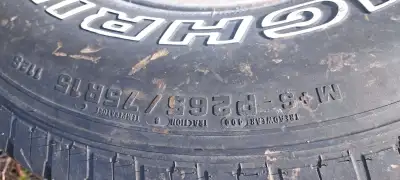 P265/75/R15 off a Dodge Dakota in very good condition