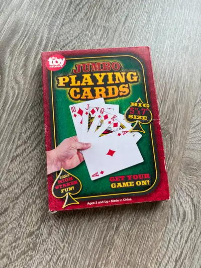 Jumbo playing cards, View more