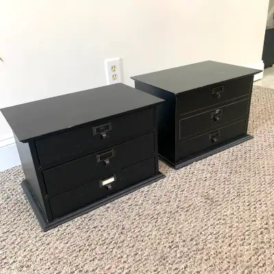 Black Storage Cabinets 3 Drawer Organizer Jewelry Desk Furniture, View more