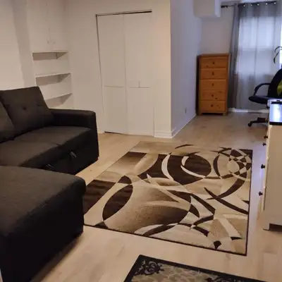Self contained one room apartment in North York for rent.